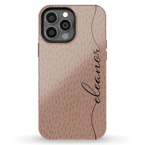 Personalized Name Calligraphy & Dots iPhone Case